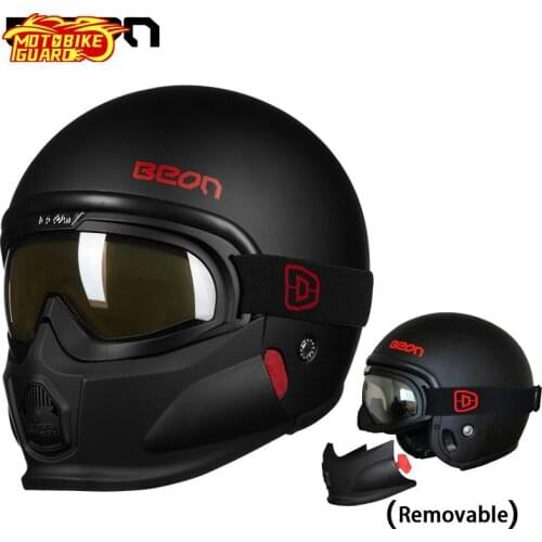 Beon Winter Motorcycle Helmets Motorbike Anti-Fog Visor Helmet Open Face Helmet Casque Casco Capacete Helmets Chin