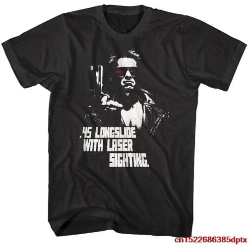 Terminator 45 Longslide with Laser Sighting Mens T Shirt Arnold Schwarzenegger