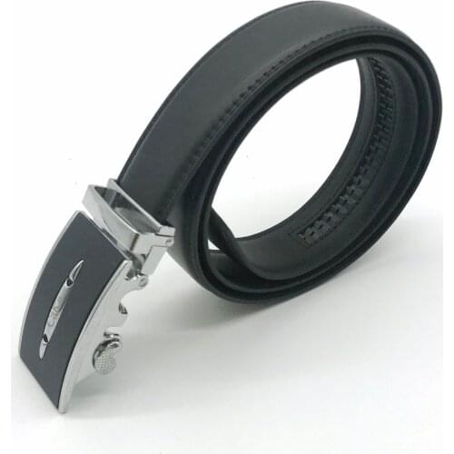 Mens leather automatic belt length can be cut belt buckle fashion classic 3.5cm
