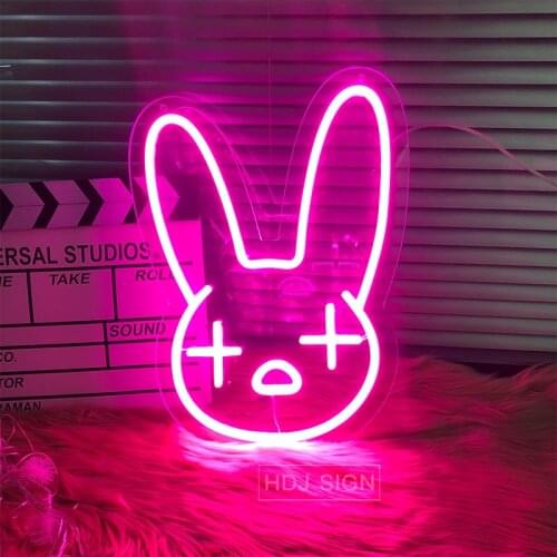 Customize Neon Sign Planet LED Night Wall for Home Bedroom Bar Christmas Wedding Birthday Party Decor Rabbit Logo Signer