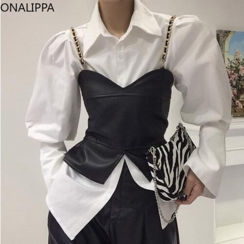 Onalippa Stand-up Collar Blouses