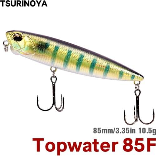TSURINOYA Topwater Pencil Fishing Lure DW59 85mm 10.5g Hard Bait Stickbait Artificial Floating Wobblers Pike Bass Swimbait