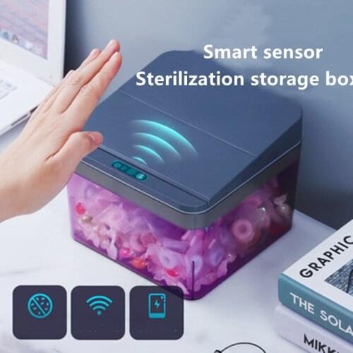 Smart Induction Disinfection Storage Box Mask Mobile Phone Disinfection Box UVC Sterilizer Induction Desktop Storage Tissue Box