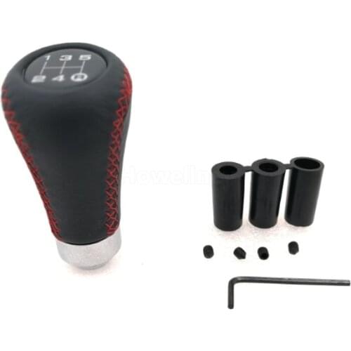 Universal Car Gear Shift Knob Five Speed Auto Shift Knob Stitched Cover Shifter