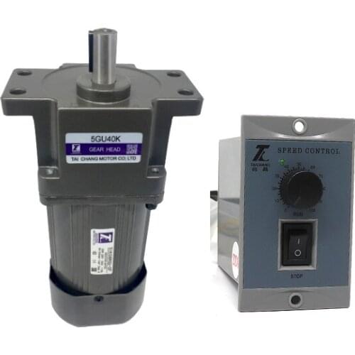 Ear type,90W single-phase AC gear reduction induction motor, speed regulating motor, forward and reverse + speed controller