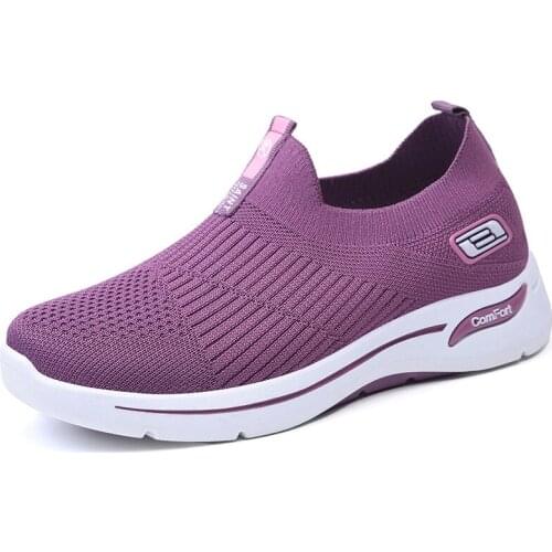 Shoes Women Spring 2021 Mesh Sneakers New Foreign Trade Womens Shoes Fashion Soft Sole Sports Shoes Women Casual Mom Shoes