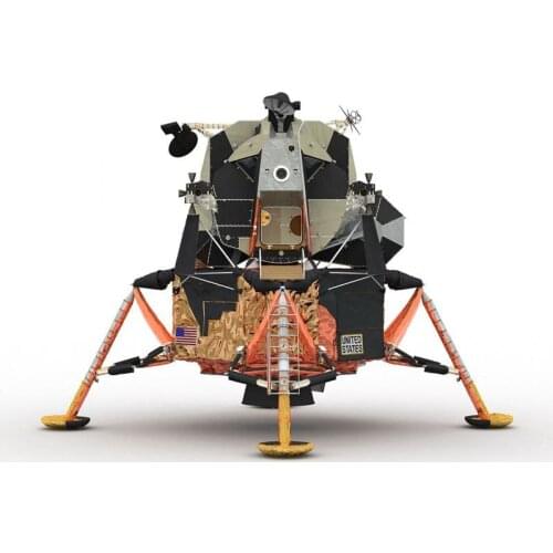 1:48 Apollo No. 11 DIY Handmade Paper Model Casual Puzzle Toy Trend Love Fantasy 3D Paper Model Toys