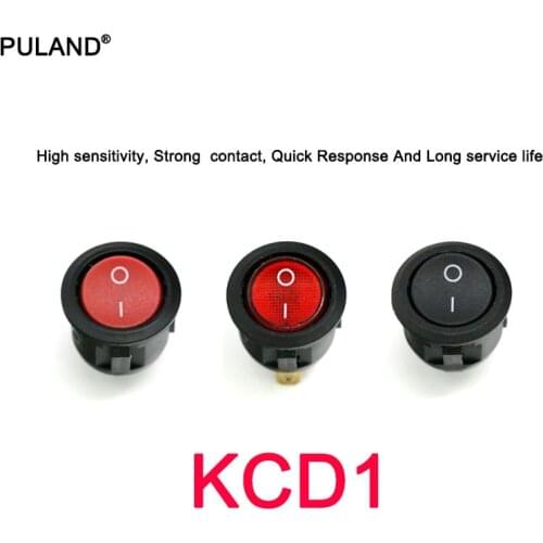 1/5PCS 23MM KCD1 Round Rocker Switch 2/3Pin ON-OFF-ON 2/3 Position 6A/250VAC 10A/125VAC SPST LED Car Push Button Switch