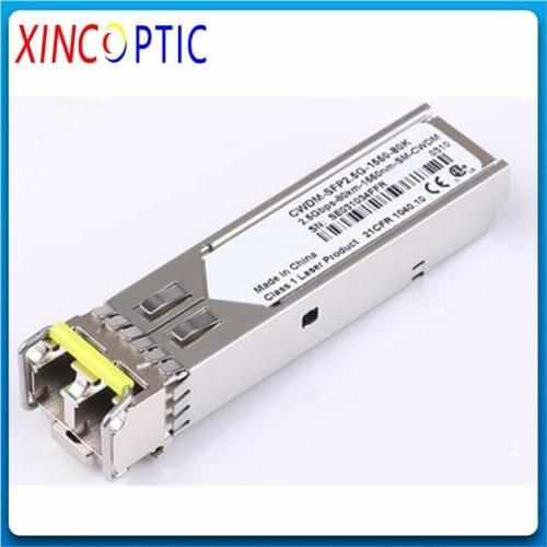 2pcs/Lot,2.488Gbps 80km CWDM LC SFP Transceiver,2.5G 1270 1290 1310 1330 1350 1370 25db APD 80km DDM CWDM Transceiver Module