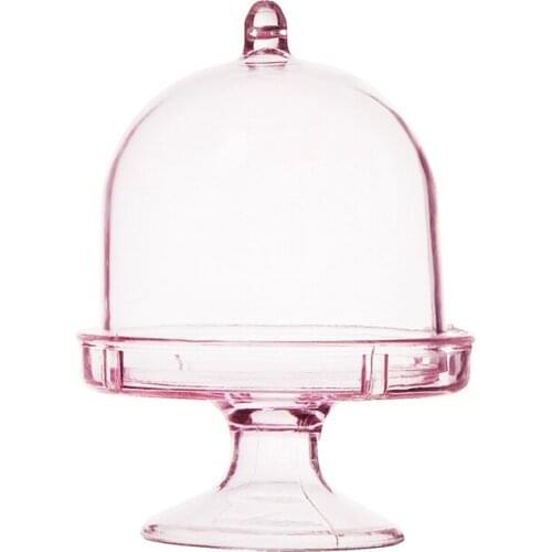 24Pcs Western Creative Candy Packaging Box Tray Shape Plastic Box with Hand Gift Transparent Candy Box