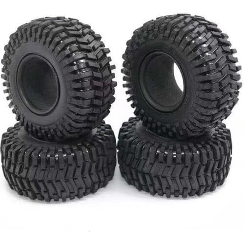 4PCS 125MM 2.2Inch Rubber Wheel Tires Tyre for 1/10 RC Crawler Car Axial SCX10 90046 RR10 Wraith Traxxas TRX4 TRX-6