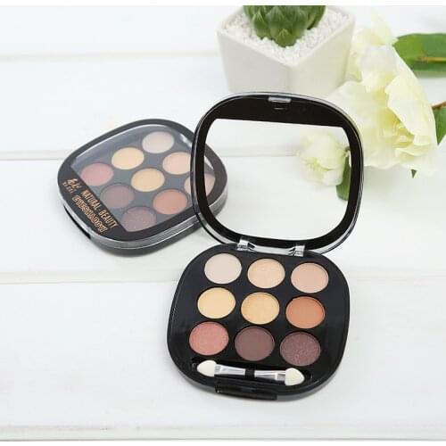 9 Colors Eye Shadow Sequins Lazy Light Eyeshadow Natural Beauty Earth Peach Color Matte Pigmented Eye Shadow Powder Pallete