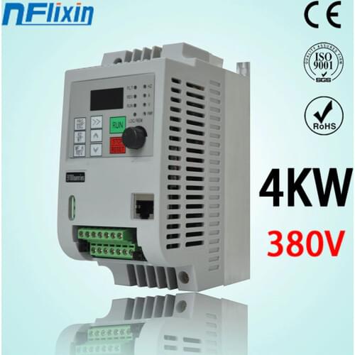 AC 220V/380V 4kw 5.5KW 3 phase input output frequency inverter drives VFD for motor Speed Control 50HZ/60HZ DC converter