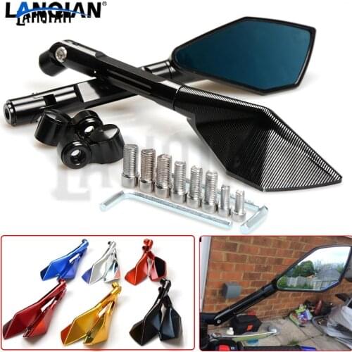 Aluminum CNC motorcycle rearview Side mirror for honda Kawasaki z750 Z800 Z1000 Suzuki Ducati yamaha yzf r6 r1 MT07 09 FZR 400