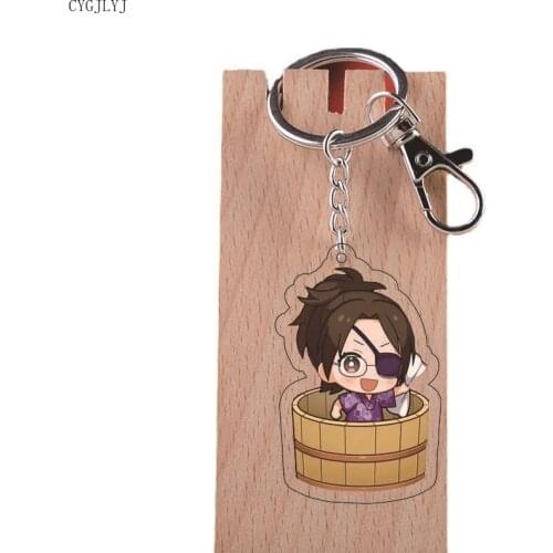 Attack on Titan Keychain Anime Levi Rivaille Ackerman Eren Figures Key Chain Backpack Car Accessories For Fans Collection Gifts