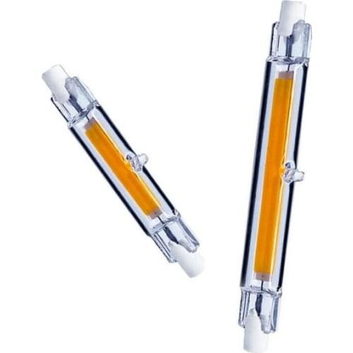 Dimmable Halogen Lamp ABS LED R7S COB Chip Fluorescent Lamp 78mm/118mm Super Bright Glass Floodlight Lamp Tube Replacement Bulbs