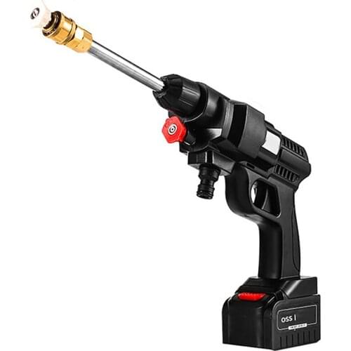 24V Electric High Pressure Water Gun Wireless Car Washing Machine Water Gun with Two Batteries and A Charger Power Tool