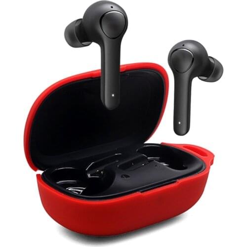 Clamshell Opening Anti-shock Flexible Silicone Cover Protective Case Full Shell for-Anker -Soundcore Life P2 Earphone 24BB