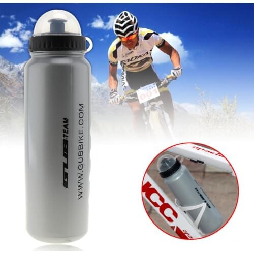 GUB 1000ml Lightweight Plastic Portable Bicycle Water Bottle with Dust Cover for Cycling / Camping