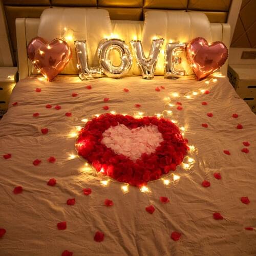 100pcs/lot 5*5cm Artificial Flowers Simulation Rose Petals Decorations Wedding Marriage Room Rose Flower