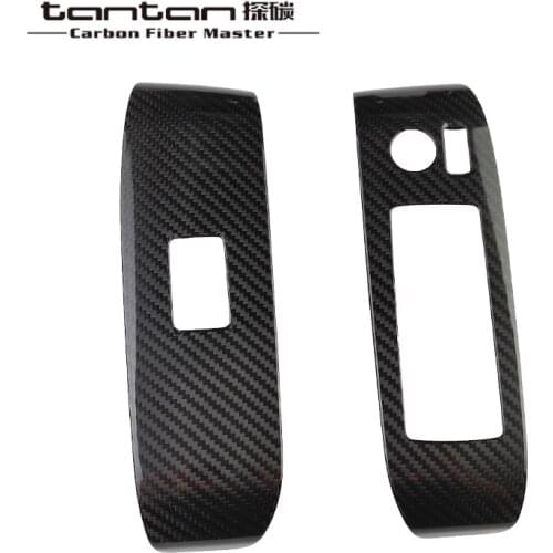 Lifting Window Panel Switch Cover Tantan Carbon Fiber Parts For Toyota Alphard Vellfire Interior Accessories Stickers