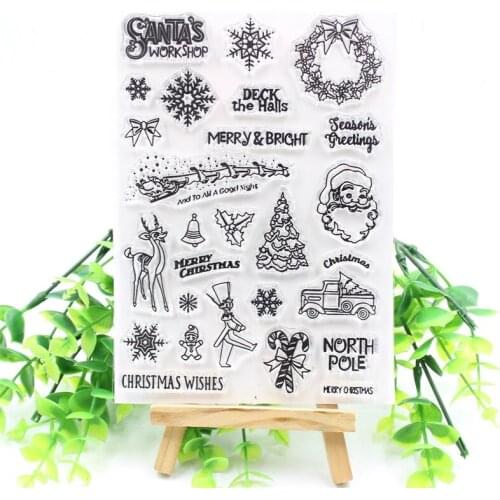 KSCRAFT Merry&Bright Transparent Clear Silicone Stamp/Seal for DIY scrapbooking/photo album Decorative clear stamp 381