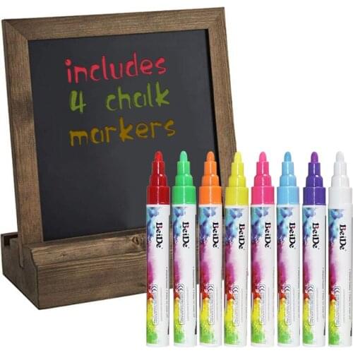 8/10/12 Colors Highlighter Fluorescent Liquid Chalk Marker Pen 6mm Reversible Tip Dry-Erase & Wet-Erase Non Toxic Art Painting