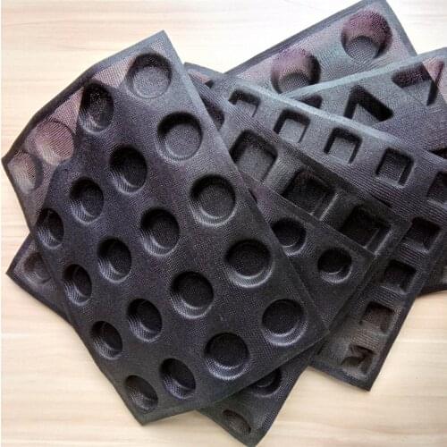 Meibum Food Grade Perforated Glass Fiber-Silicone Bread Molds Muffin Eclair Tray Cookie Bun Baking Moulds Kitchen Bakeware