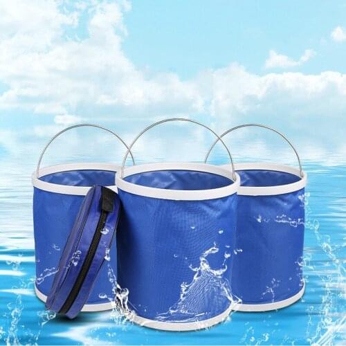 9L 11L 13L multi-function outdoor folding bucket portable travel water container camping barbecue fishing car wash bucket