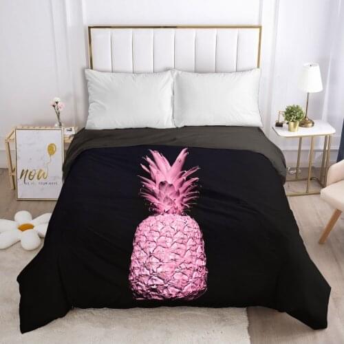 Black Duvet cover Quilt/Blanket/Comfortable Case Double King Bedding 140x200 240x220 200x200 for Home pineapple