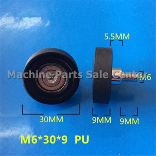 SWMAKER M6*30*9mm DR30mm F type idler pulley PU screw thread bearing pulley screw drawer bearing pulley wheel Good Quality