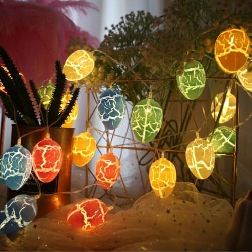 Easter Eggs LED String Lights 3 Meters Easter Lights Battery Operated Fairy 20LED String Lights for Home Party Easter Decoration