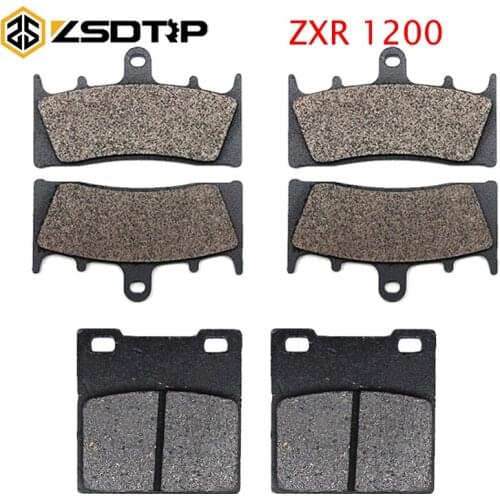 ZSDTRP Motorcycle Brake Pads for Kawasaki ZRX1200 2001 2002 2003 2004 2005 2006 2007 2008 Front Disc Brake Pads & Rear Brake Pad