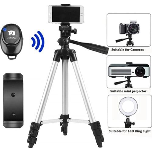 Tripod Bluetooth-compatible Remote Shutter Release For Camera Selfie Stick For Iphone Tripod For Phone Monopod Holder