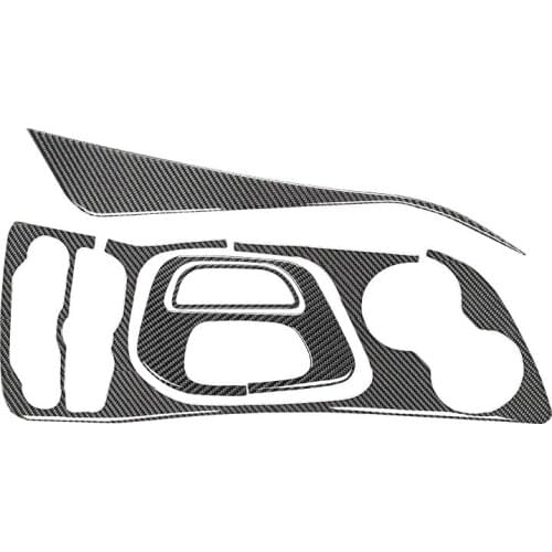 Carbon Fiber for Dodge Challenger 2015-2021 Accessories Interior Car Gear Shift Panel Cup Holder Cover Trim Sticker