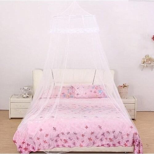 Universal Elegant Round Lace Insect Bed Canopy Netting Curtain Dome Polyester Bedding Mosquito Net Home Furniture