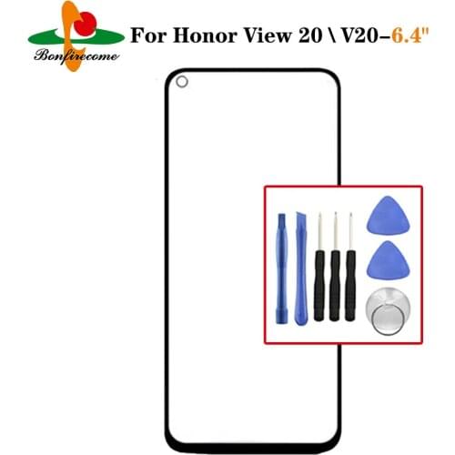 Outer Screen For Huawei Honor View 20 V20 Front Touch Panel LCD Display Out Glass Cover Lens Replacement