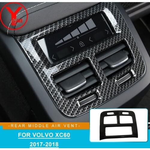 ABS carbon rear middle air deflector cover For volvo xc60 2017 2018 accessories interior car parts For volvo xc60 2019 YCSUNZ