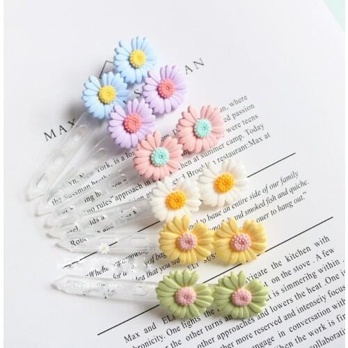 Pet Chrysanthemum hairpin one word frog clip Hairpin Grooming Dogs Hair Clip 20PCS/LOT