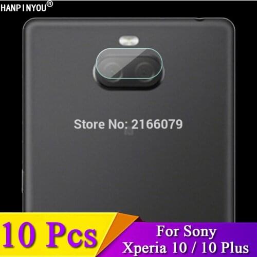 10 Pcs/Lot For Sony Xperia 10 6.0" / 10 Plus 6.5" Rear Camera Lens Protective Protector Cover Soft Tempered Glass Film Guard