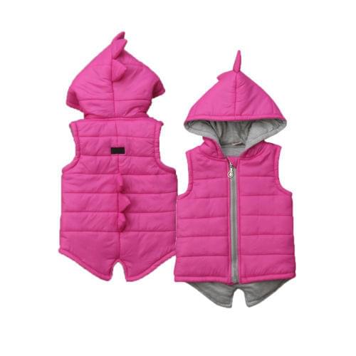 Newborn Infant Baby Girls Winter Warm Dinosaur Hooded Coat Kids Jacket Outerwear