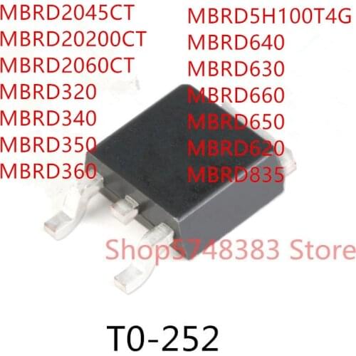 10PCS MBRD2045CT MBRD20200CT MBRD2060CT MBRD320 MBRD340 MBRD350 MBRD360 MBRD5H100T4G MBRD640 MBRD630 MBRD660 MBRD650 MBRD620