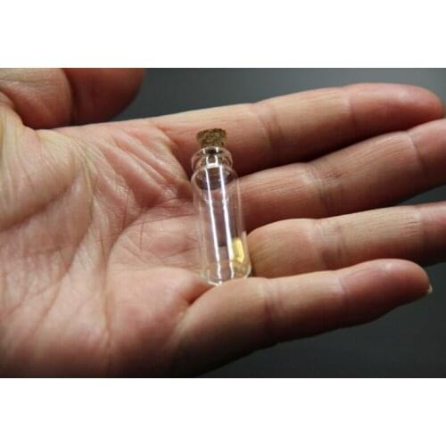 1000pcs 11*35mm 2ml Clear Glass Tiny Mini Wishing Bottles With Cork Stopper Empty Vials Wishing Message Vials Jars Container