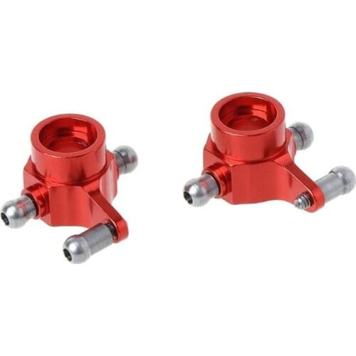 2Pcs Upgraded Metal Parts Rear Steering Cup for Wltoys P929 P939 K969 K979 K989 K999 1/28 RC Car,Red