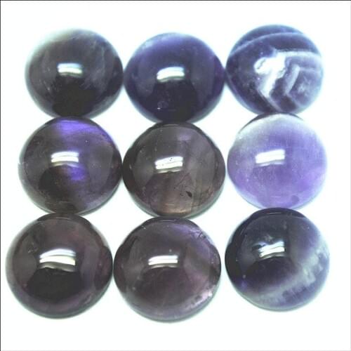 20pcs nature amethystt stone cabochons round shape size 12mm ametyst green spot stone import turquoisee laboladorite stone