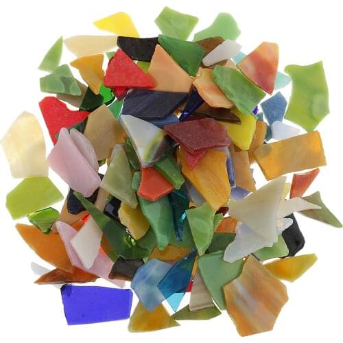 200g Assorted Color Irregular Shape Glass Mosaic Tiles For DIY Crafts Supplie Home Decor Gift