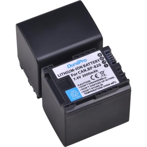 2x 2000mAh BP-820 BP 820 Camera Battery for Canon VIXIAGX10,HFG21,HFG30,HFG40,HFM30,HFM31,HFM32,HFM300,HFM301,HFM40,HFM41,HFM400
