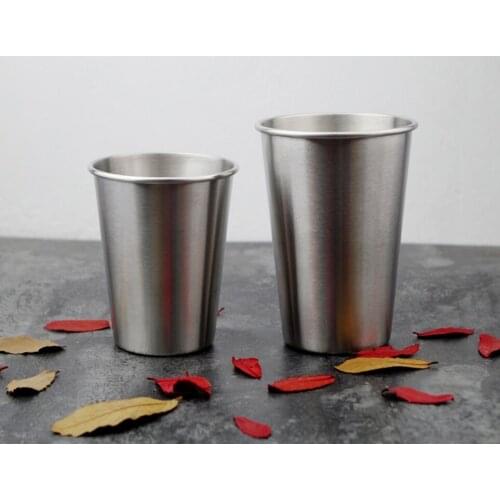 350ml/500m Nordic style stainless steel juice cold drink cup industrial beer milk coffee cup metal Tumblers Office Drinkware