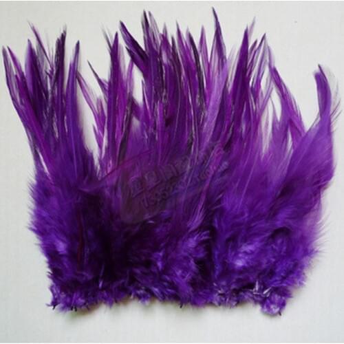 High quality 50pcs purple beautiful 10-15cm/4-6inches natural pheasant neck feathers DIY clothing hat decoration
