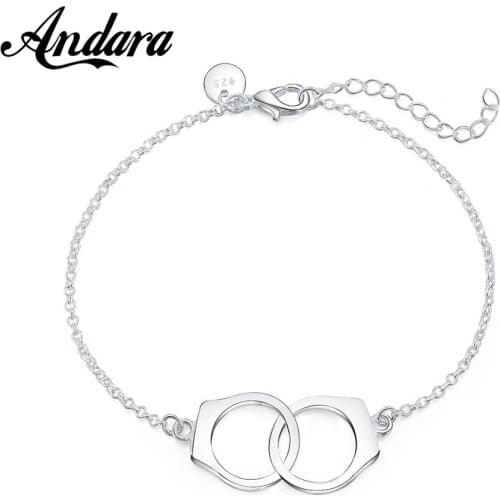 Fashion 925 Sterling Silver Bracelet Interlocking Love Bracelet For Women & Men Jewelry Gifts